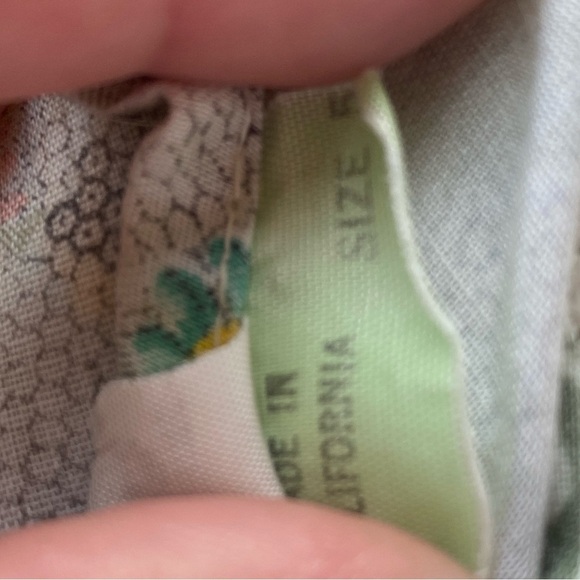 Vintage 70’s Maxi Dress Winged Laced Sleeves 24” waist - Picture 11 of 14